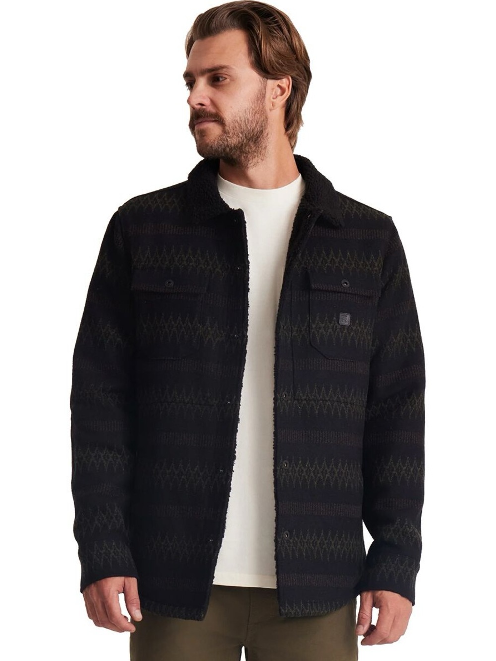 Roark  Hebrides Lined Snap Front Jacket Kaffa Color Medium